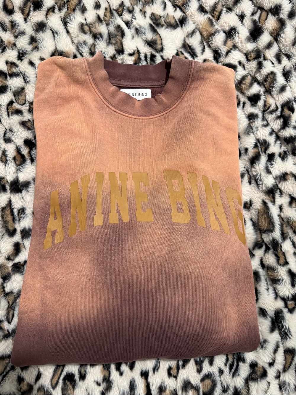 Anine Bing Mauve Brown Pullover Sweatshirt - Washed once never worn